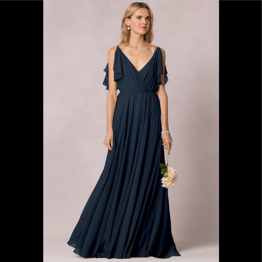 Jenny yoo cassie flutter sleeve gown
